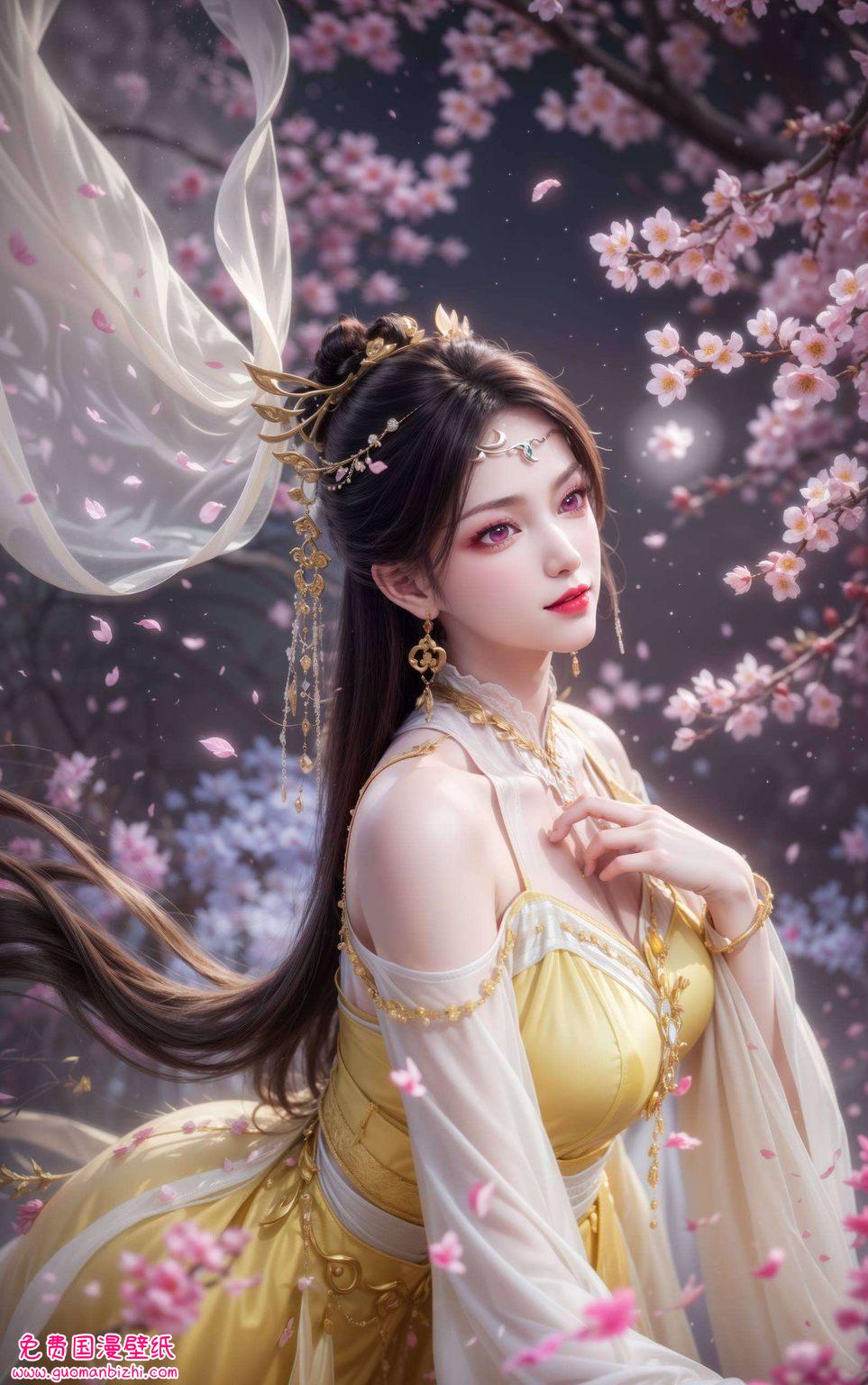 宛如动漫中的女神降临安卓之屏更是国漫美女的代表