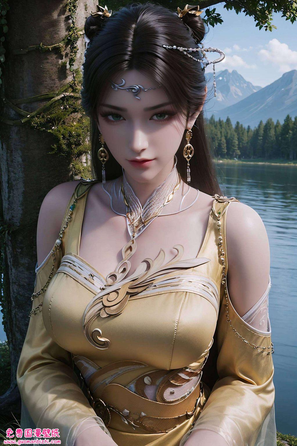 可谓是国漫与科技的绝妙邂逅！瞧那金瓶儿壁纸新她身着绮丽华服