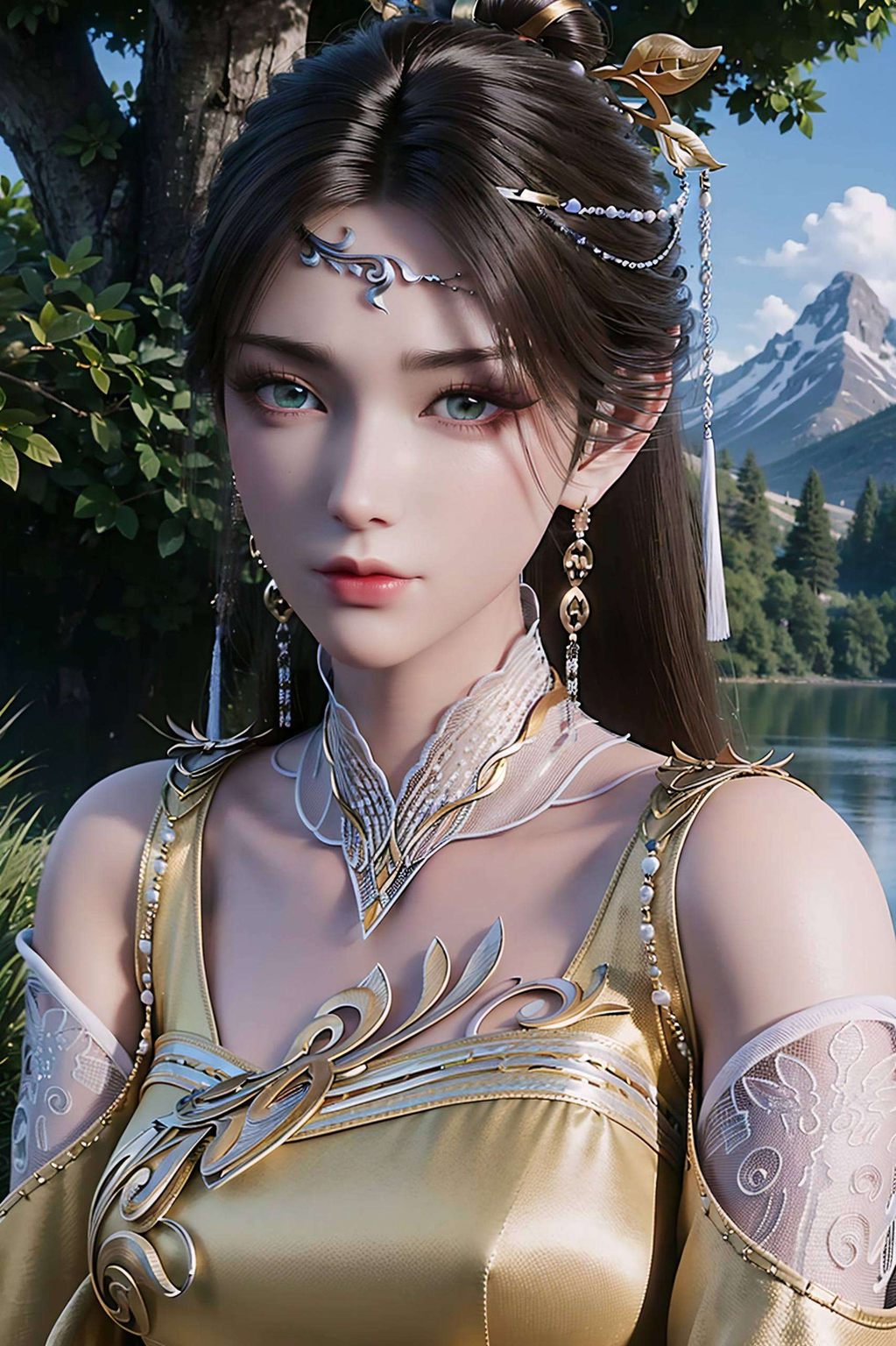 金瓶儿以一袭华裳美轮美奂