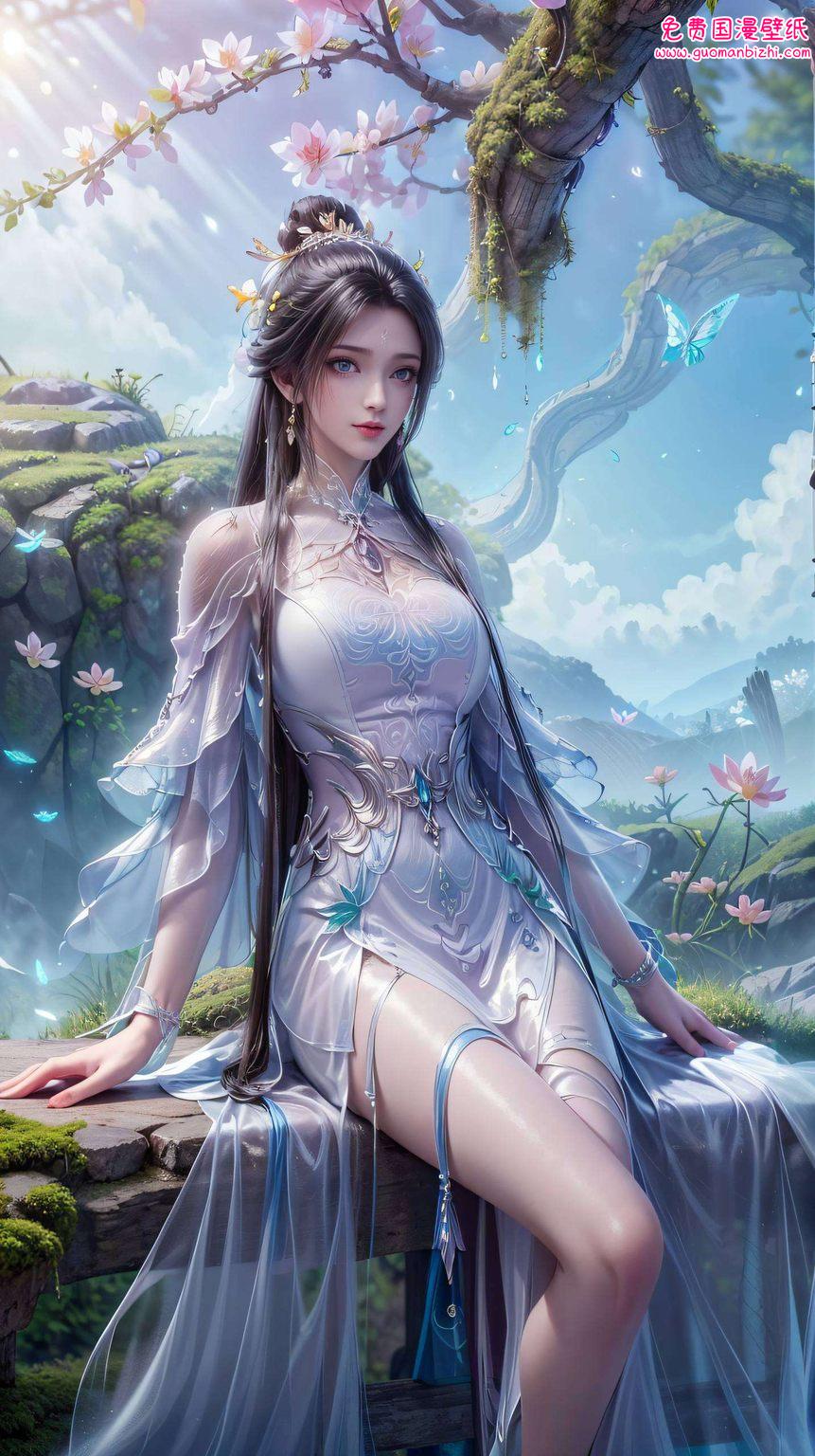 仿佛一瞬便能穿越次元将诛仙中的女神陆雪琪化作手机桌面的绝美风景