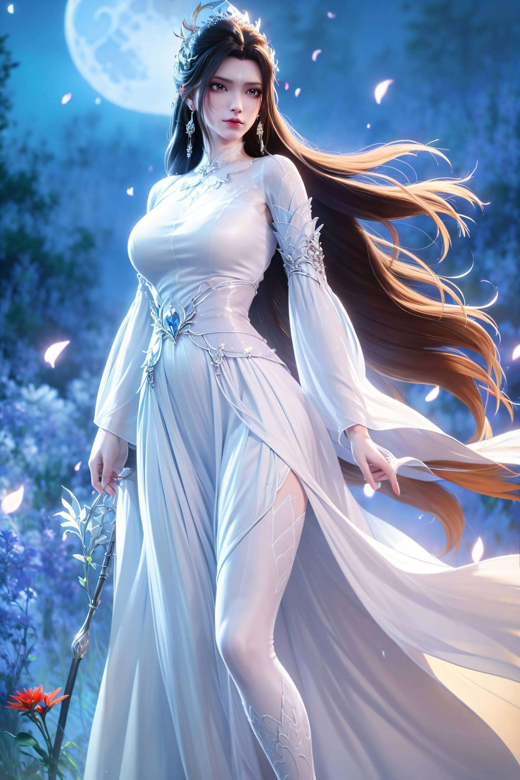 是国漫女神的倩影剑尖流转着淡淡的玄幻之光