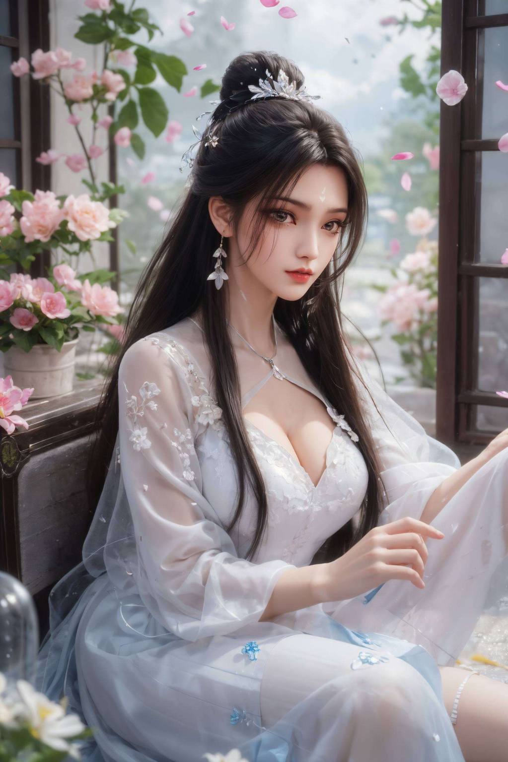 陆雪琪如一朵清冷的雪花她的每一个眼神、每一次剑舞