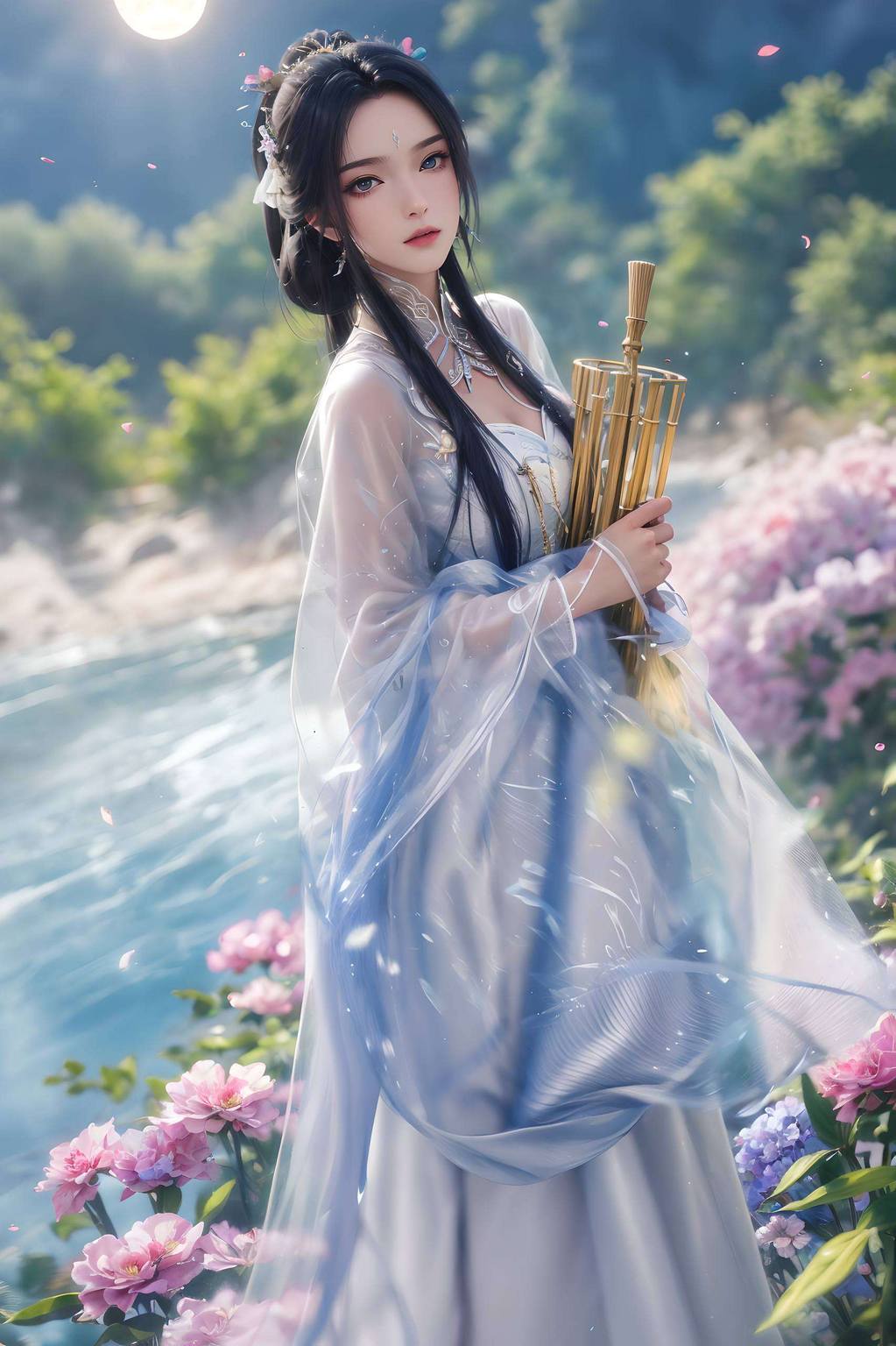 宛若动漫中的女神都仿佛能感受到她那不染尘埃的美丽