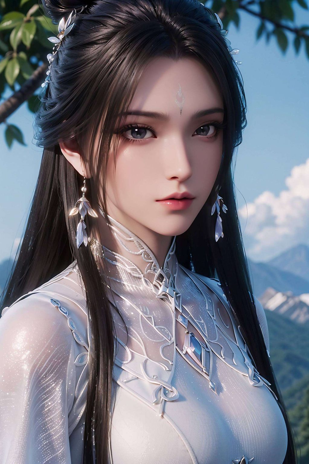 简直是国漫界的“小仙女”呀！她那双清澈如水的眼睛仿佛能看透你的心事