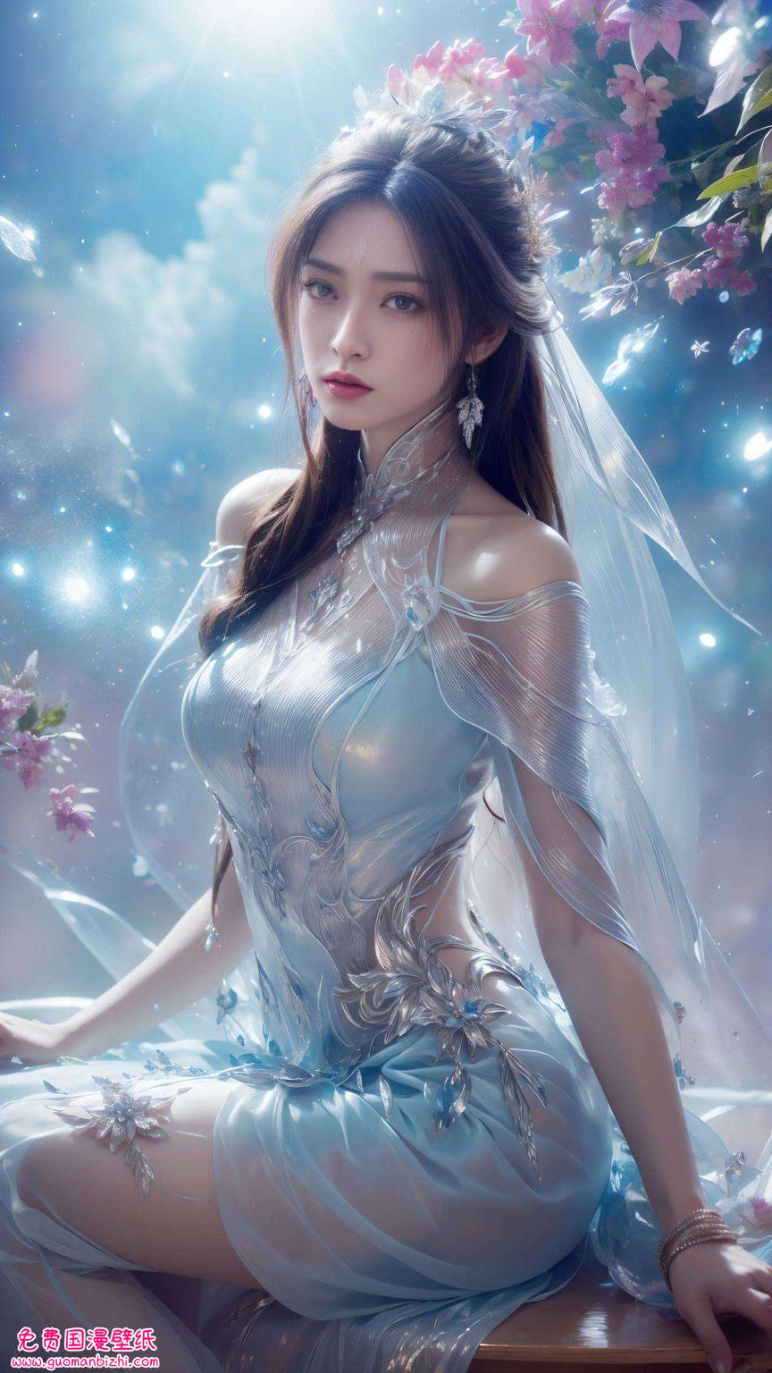 让每天的心情都能被这国漫美女的玄幻气质点亮！不仅剑法了得