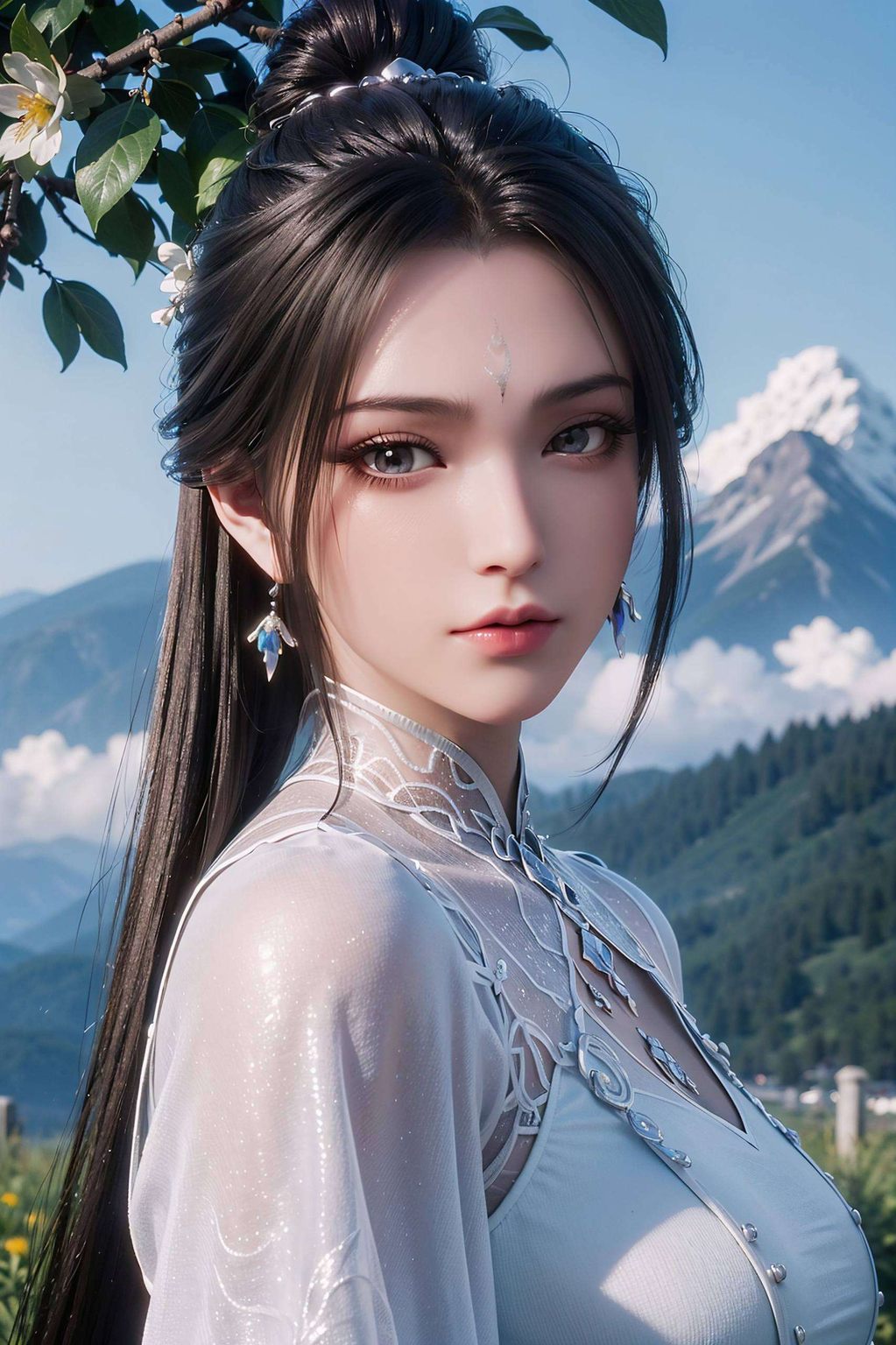 让人不禁沉醉在这玄幻世界的无尽魅力之中她那如霜的银发