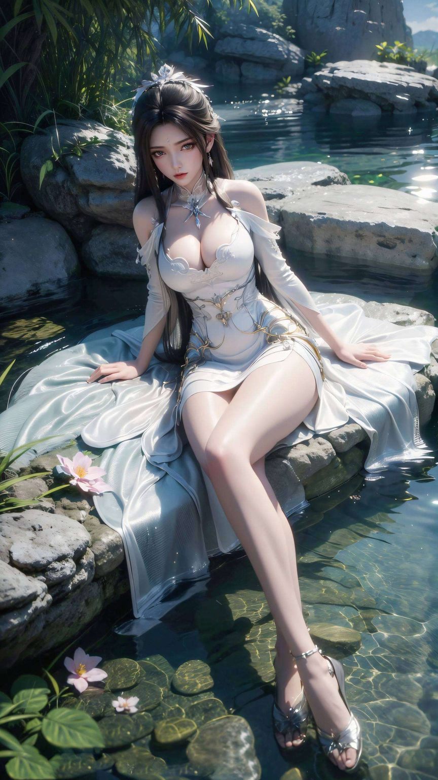 成为了无数动漫迷心中的国漫女神完美镶嵌在iPad的桌面