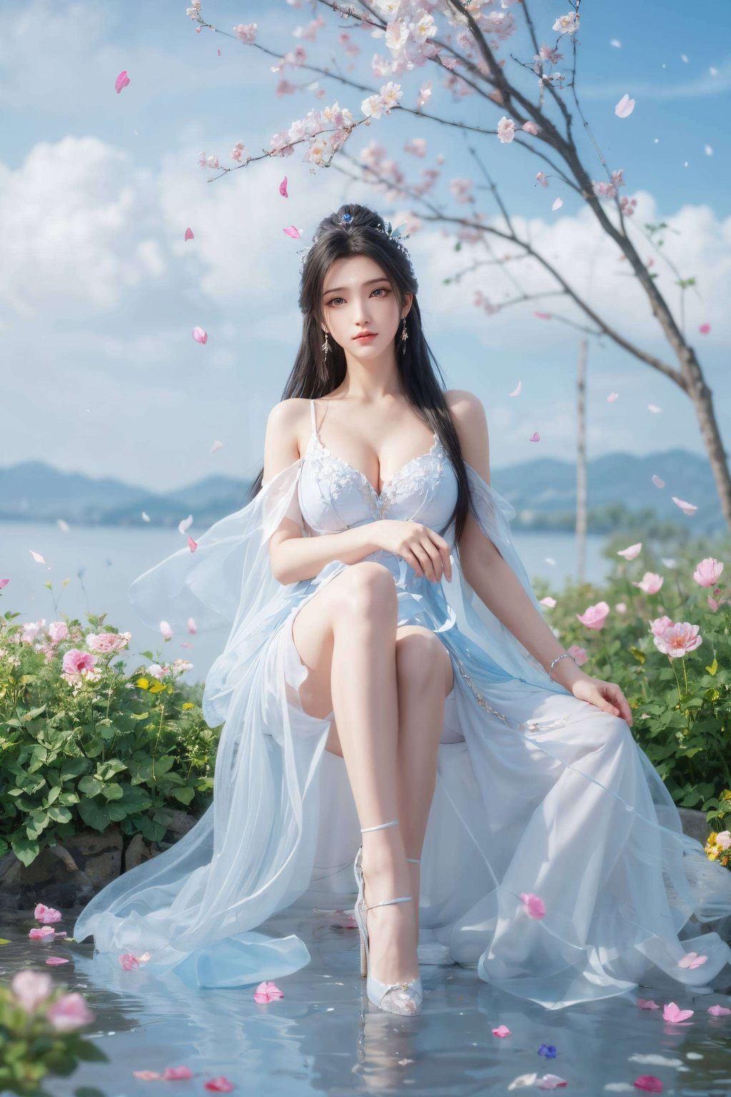 简直是美得让人心动身着白衣