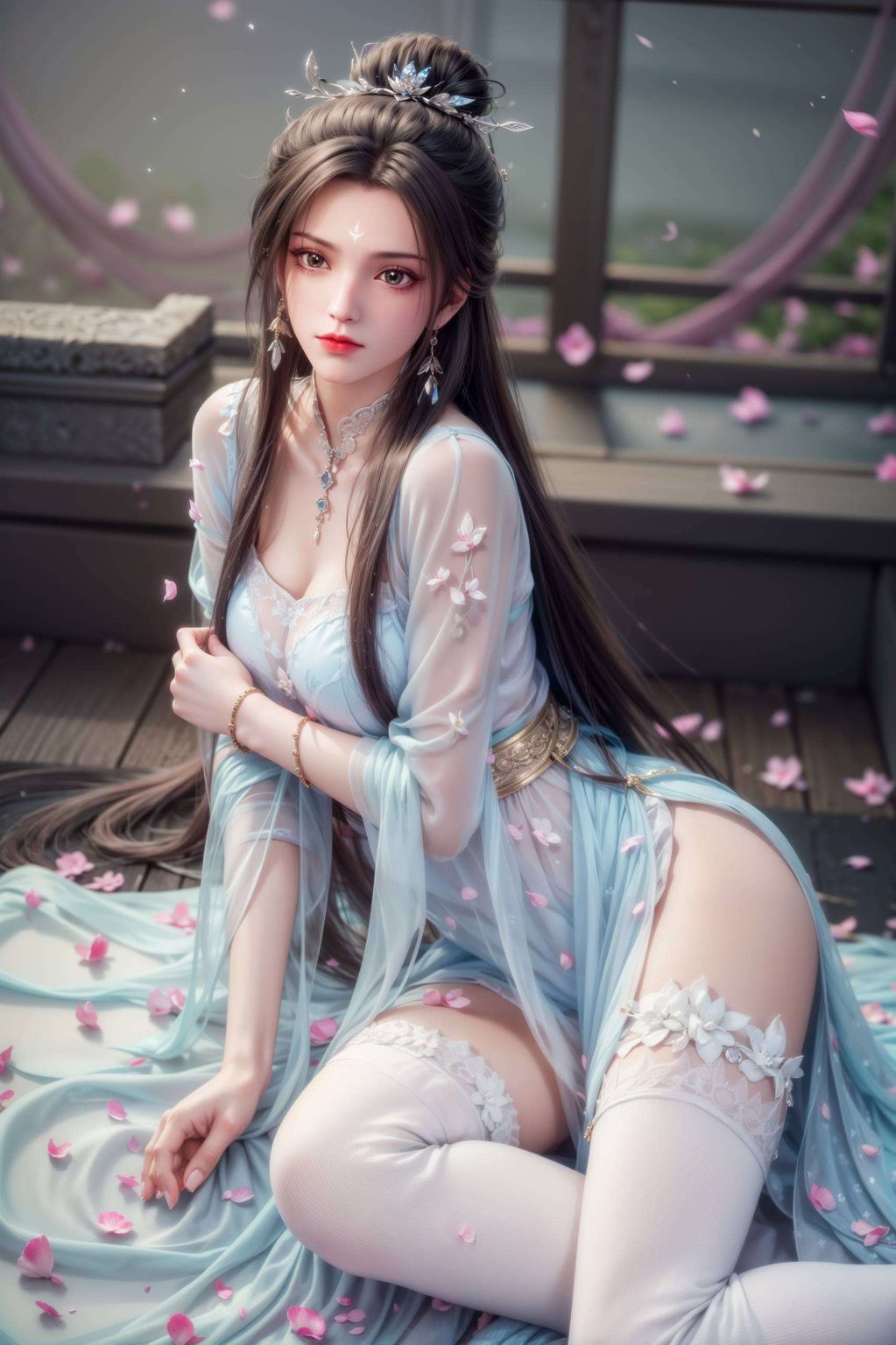 是咱们国漫女神陆雪琪的新建模壁纸哦！苹果炫彩风格小调皮们快来感受一下她的魅力吧！💖🌈🎉