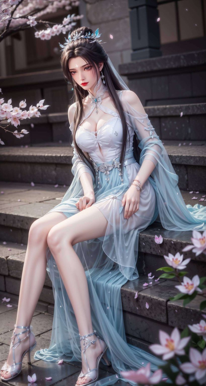 静静绽放在这玄幻的画卷中