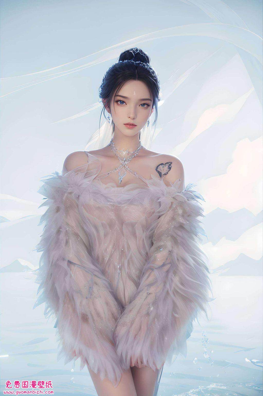 从诛仙的世界走出的她在安卓手机的壁纸世界里