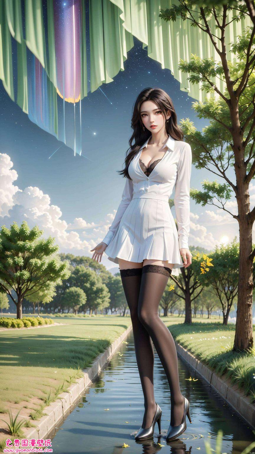 还有一种不羁的玄幻气质又充满了仙气呢?快来收藏这款苹果炫彩壁纸