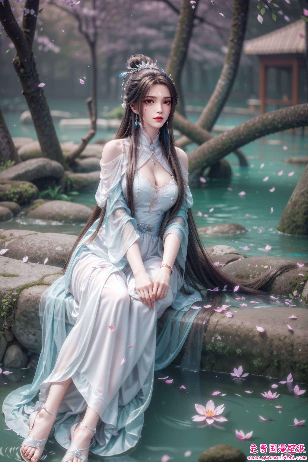 她仿佛从玄幻世界穿越而来以她那清冷脱俗的气质