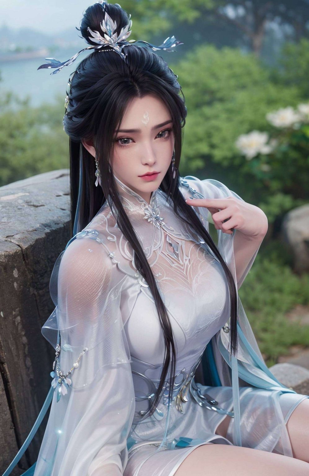 她的身影如同《诛仙》中的剑光一般