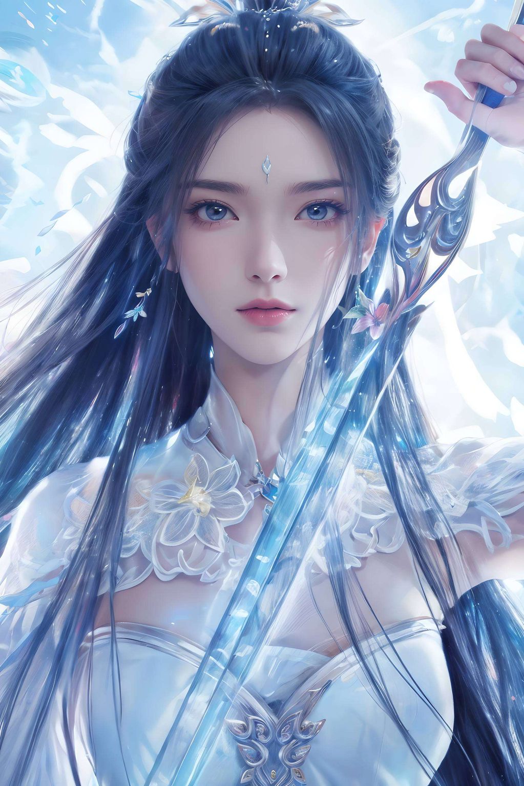 陆雪琪那清丽的身影如同一朵盛开在诛仙世界里的莲花