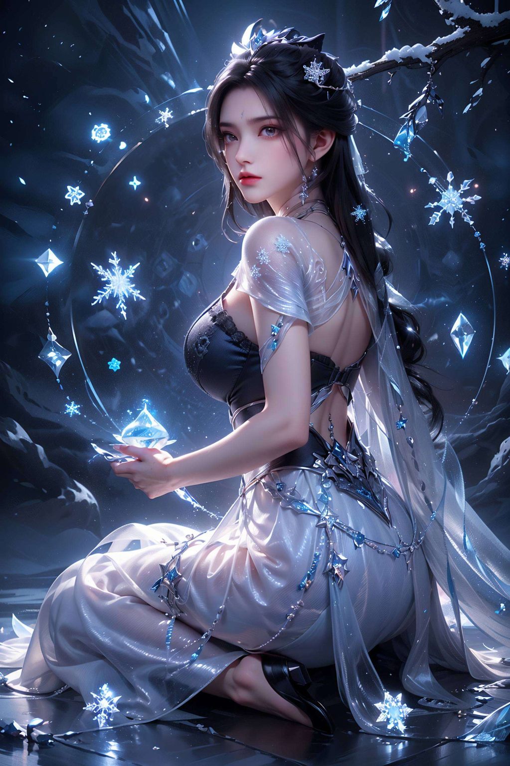 她的眼神深邃更是玄幻世界中的永恒传说