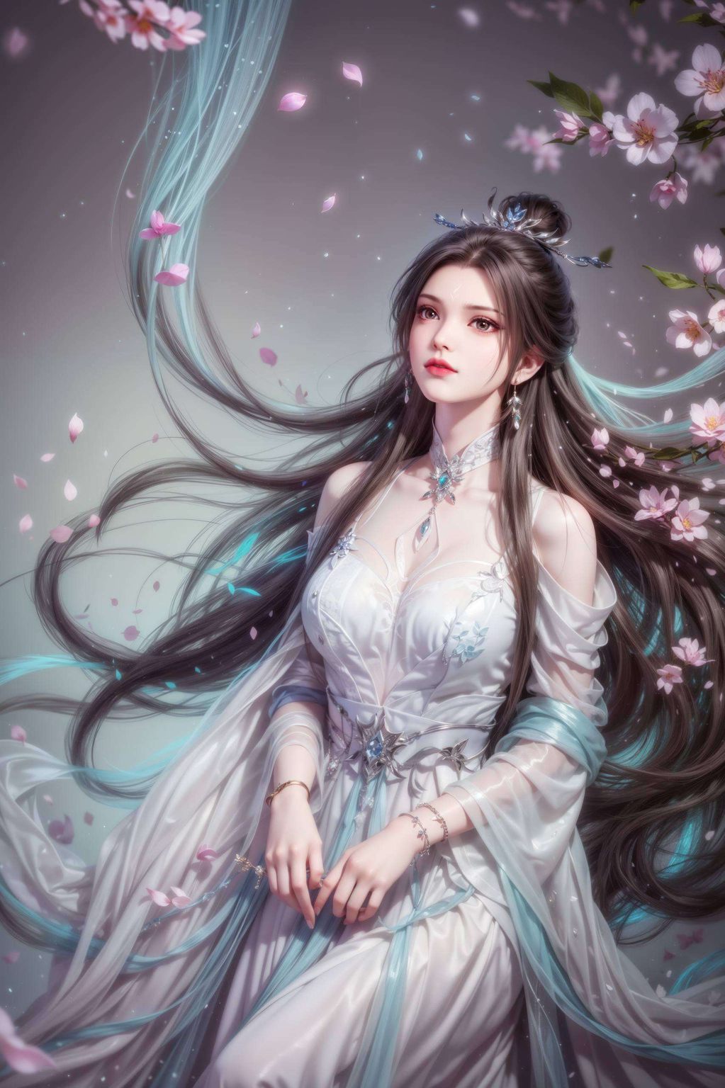 如同国漫中的女神衣袂飘飘