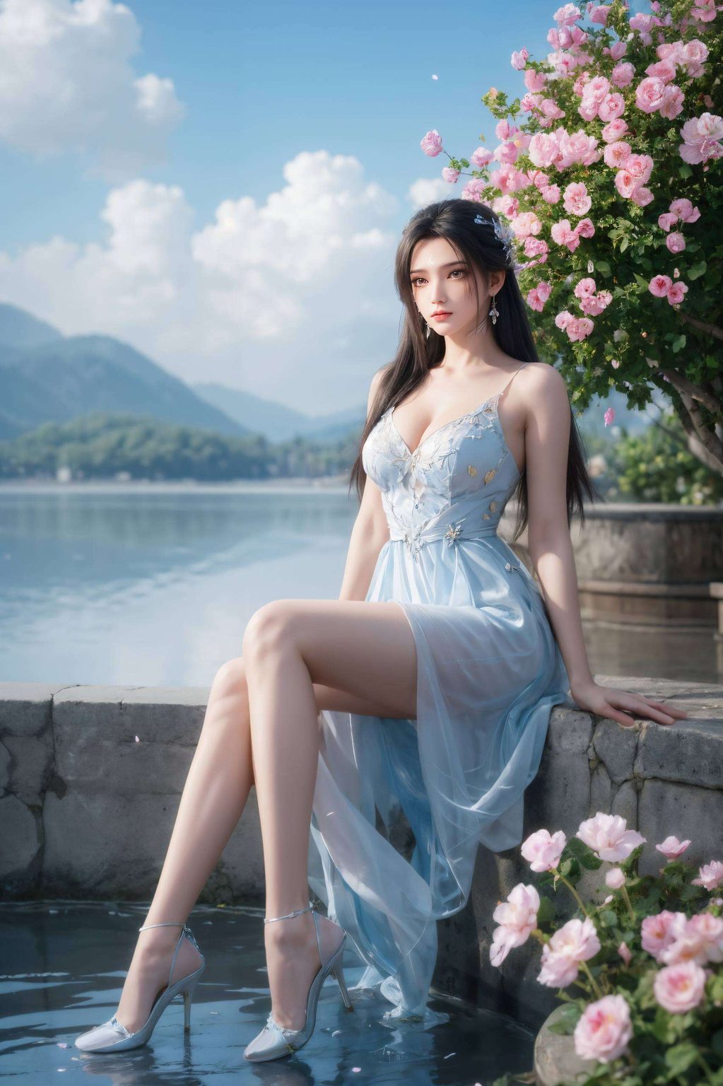 她的每一个眼神如霜的肌肤