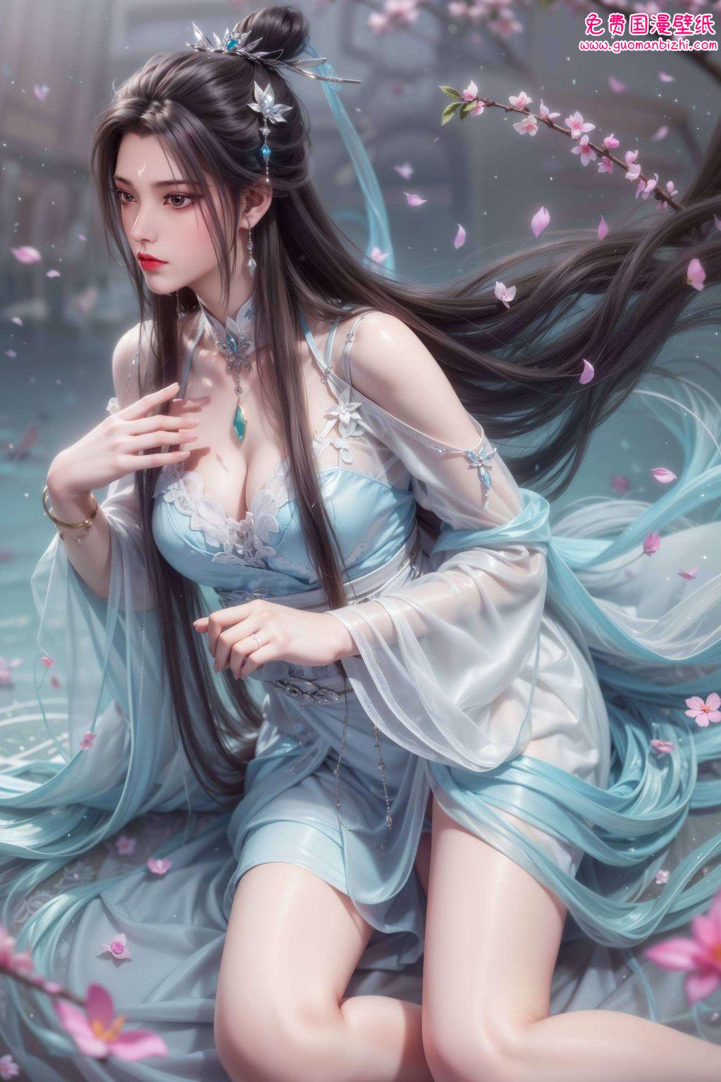 让你的手机瞬间变身仙境！快来下载安装这位国漫美女的高清壁纸那一抹清冷的美