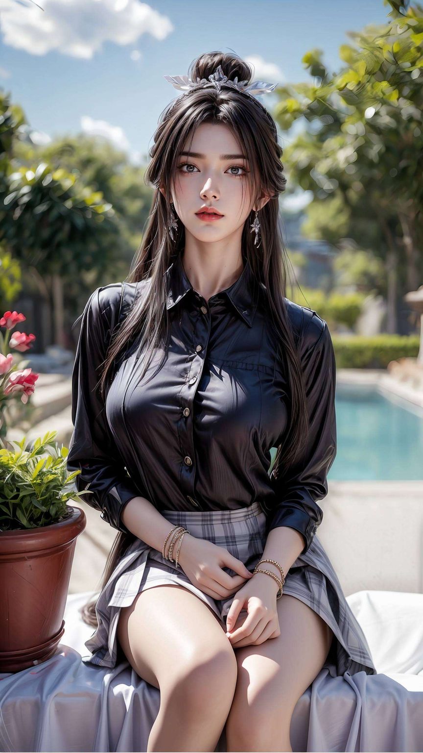 美得让人忍不住想偷藏一张在桌面偷偷欣赏这位动漫美女的玄幻风采