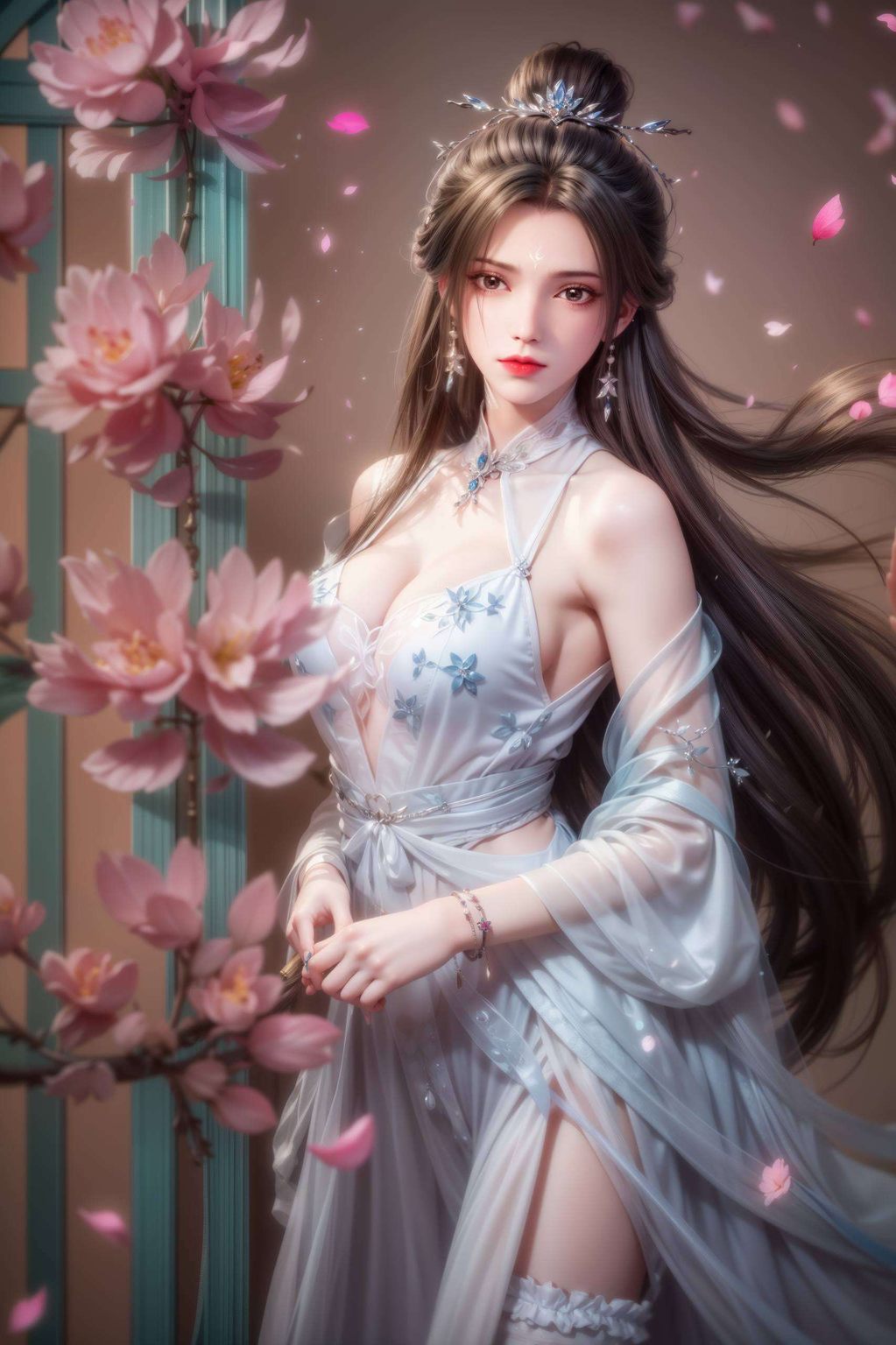 她身姿矫健那清冷如霜的剑仙
