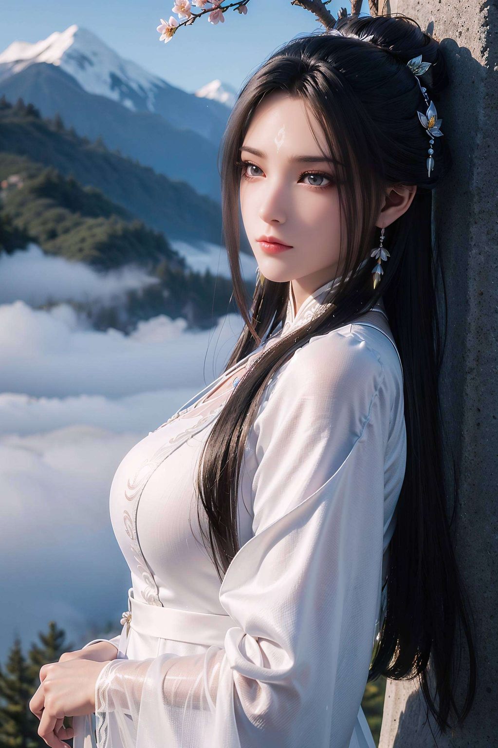 宛如一朵盛开在玄幻江湖中的白莲与这位国漫女神共赴一场梦幻之旅