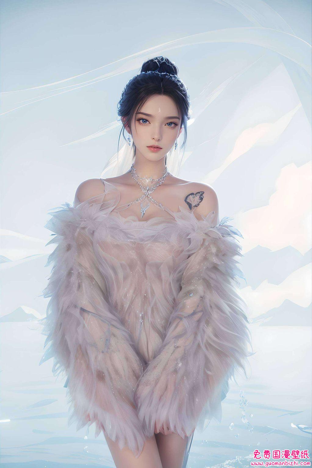 今天给大家带来一款超梦幻的壁纸哦！🌟 这不我们那位飘渺如仙的陆雪琪真人版壁纸来啦！她那双明眸似水