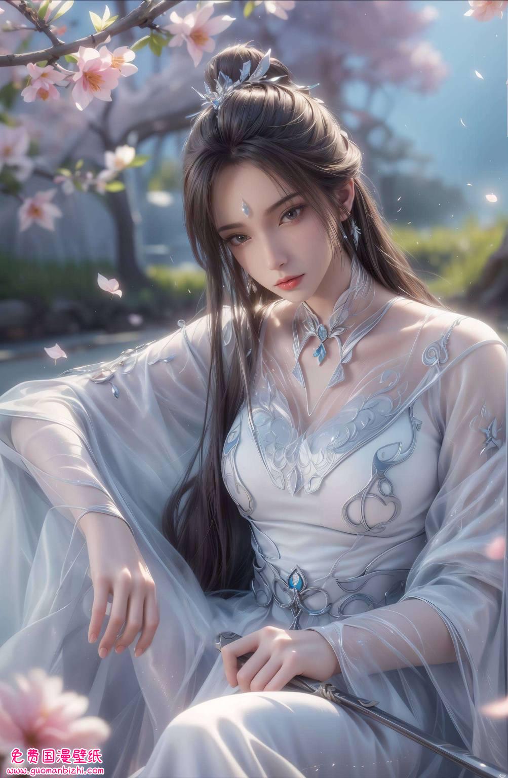 今天给大家带来一款极简壁纸它可是苹果炫彩壁纸里的高手呢！这款壁纸的主题是我们国漫中的女神——陆雪琪