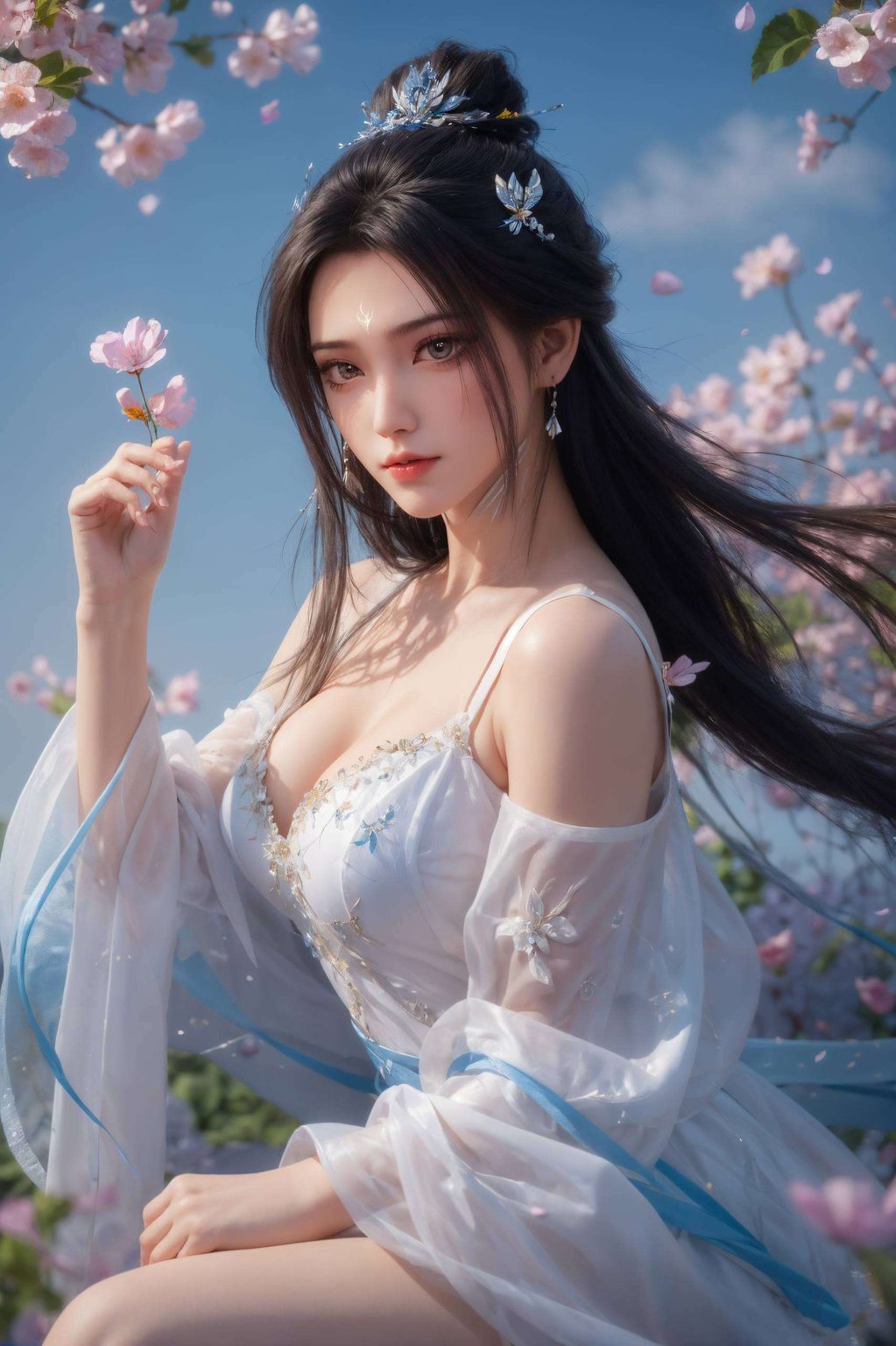 陆雪琪那清丽的身影仿佛是画中走出的仙子