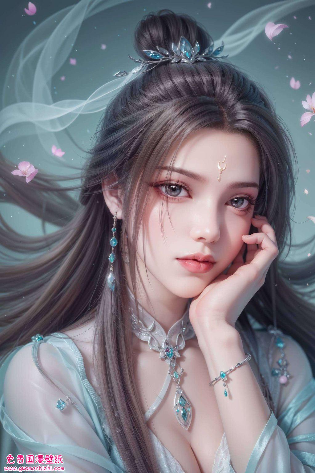 壁纸之中眼含秋水