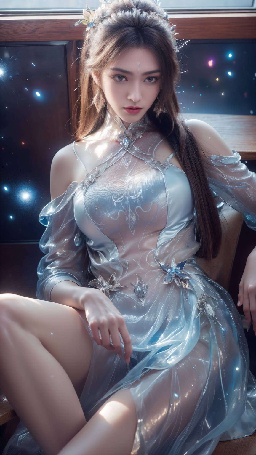 宛若仙子降落凡尘翩翩如仙