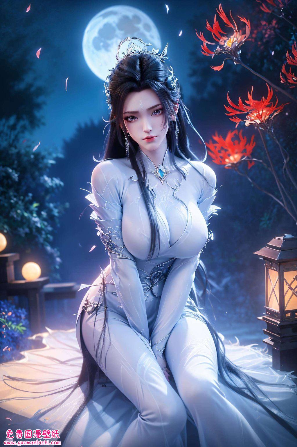 在这繁华的世界里如诛仙世界中的一朵清冷雪花