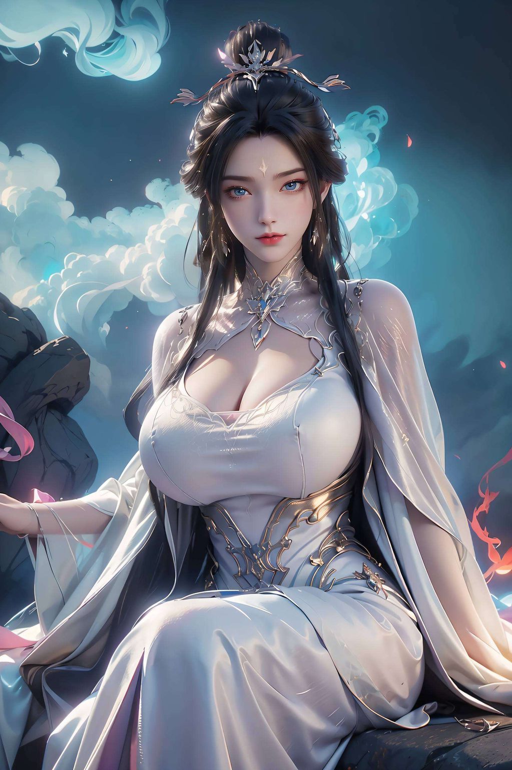 她的身影如同一抹不可侵犯的孤高在这纷繁的世界里