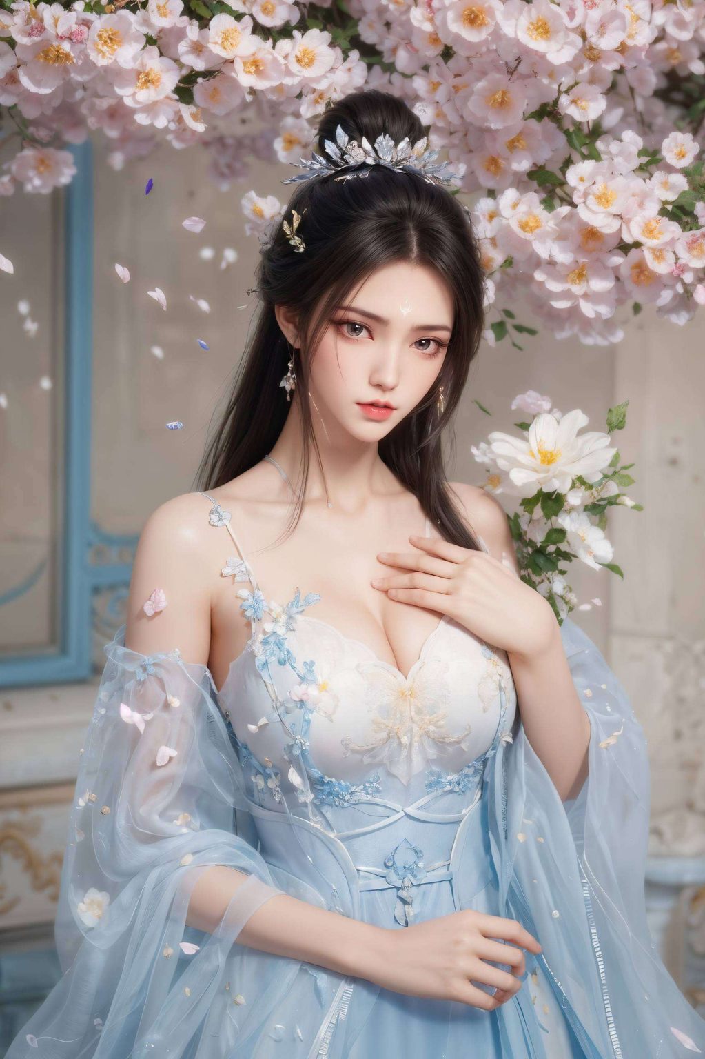 其身影翩翩宛若《诛仙》中的仙子降临人间