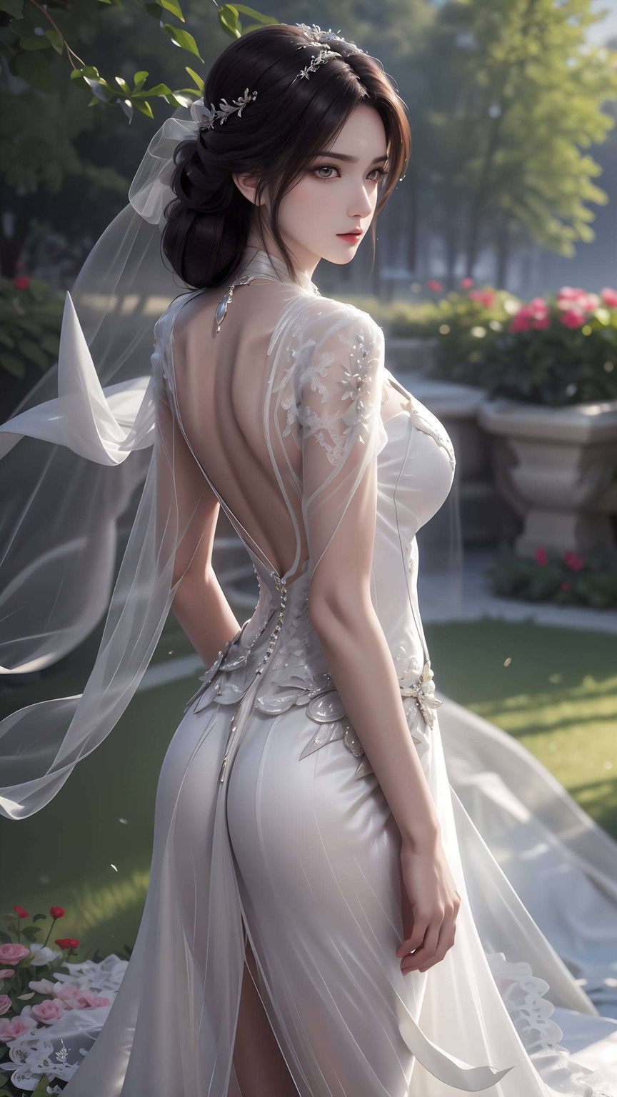 陆雪琪她的倩影如同一幅精美的壁画