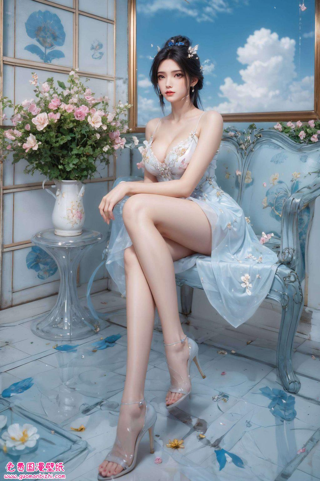 她的每一次微笑在绚烂的动漫世界里
