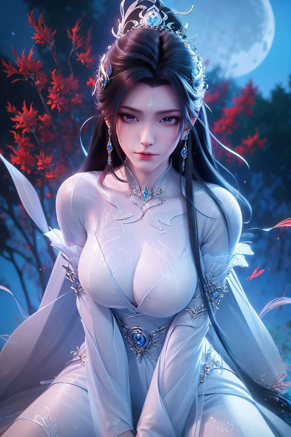 AI巧手绘丹青诛仙世界中的一抹倩影