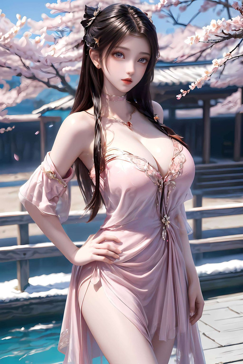 在古风漫画的幽深梦境中田灵儿轻盈地舞动着她的长袖