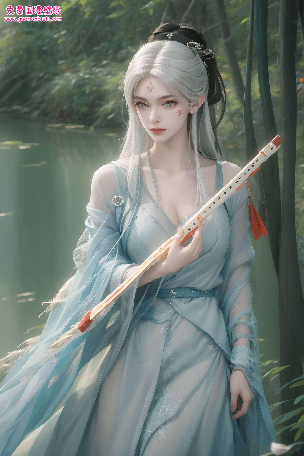 您要是把这位国漫美女设成手机壁纸穿上那件儿玄幻风衣裳