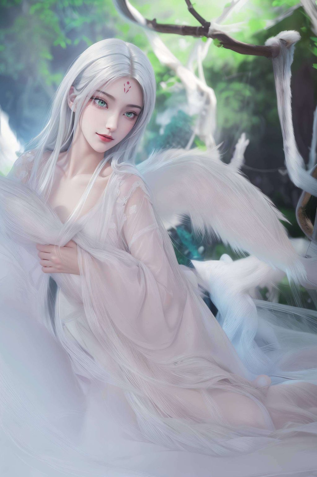 哎呀这是诛仙第二季里那位美若天仙的小白壁纸啊！小白妹妹不仅貌美如花