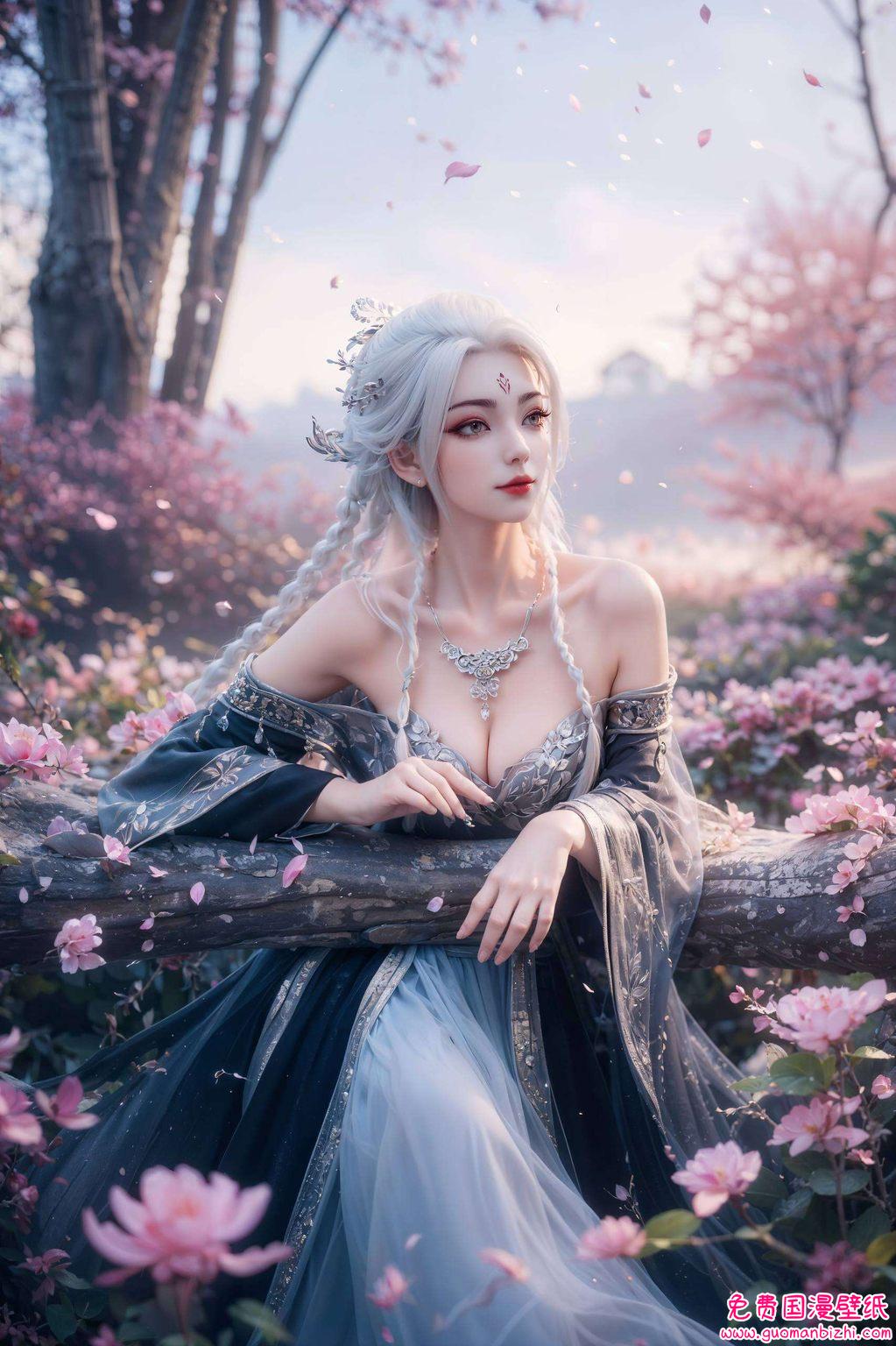 在1920x1080的细腻分辨率下都能感受到国漫美女的灵动与温柔