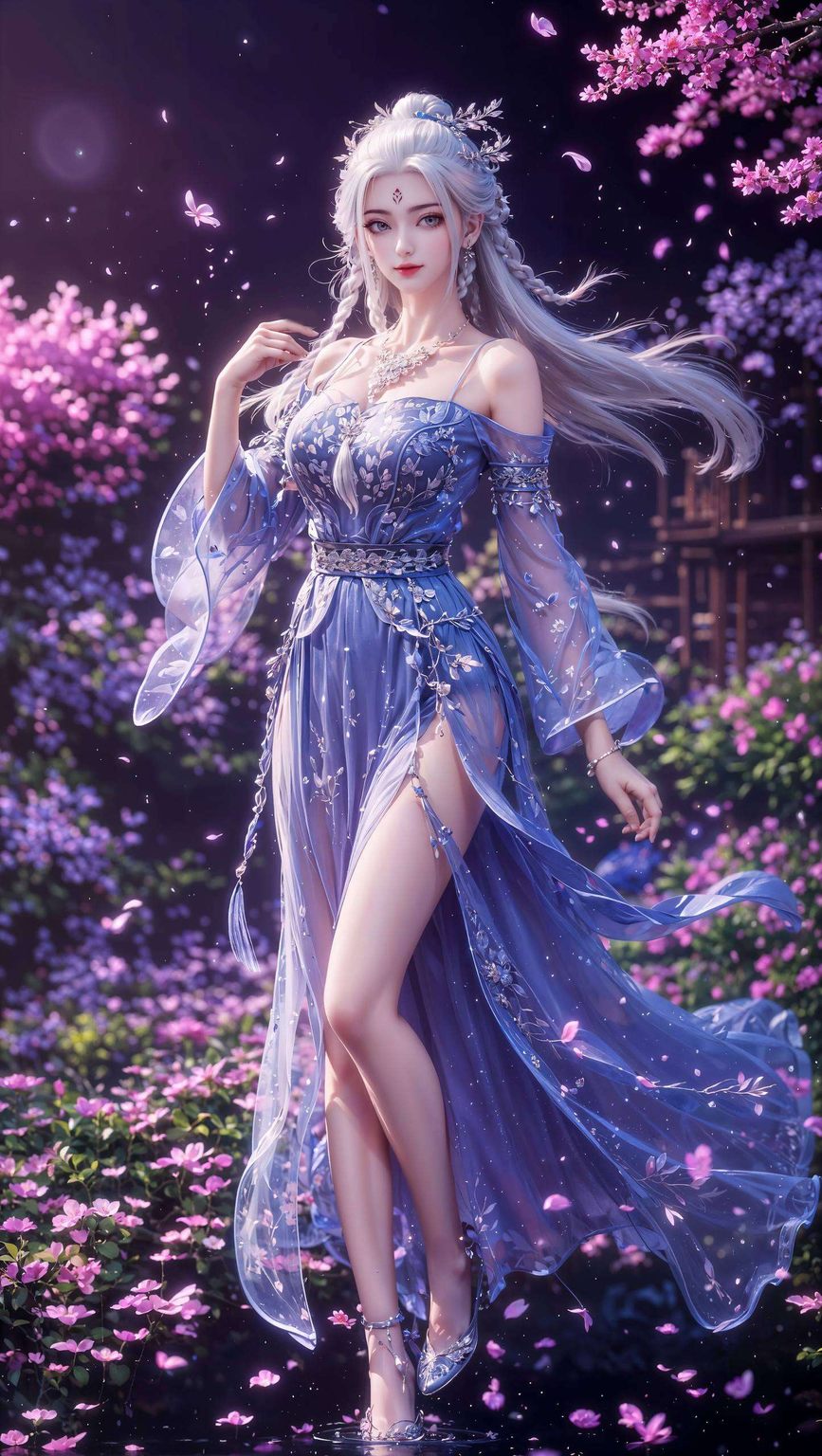 她的倩影在苹果炫彩壁纸中绽放小白如一抹春风