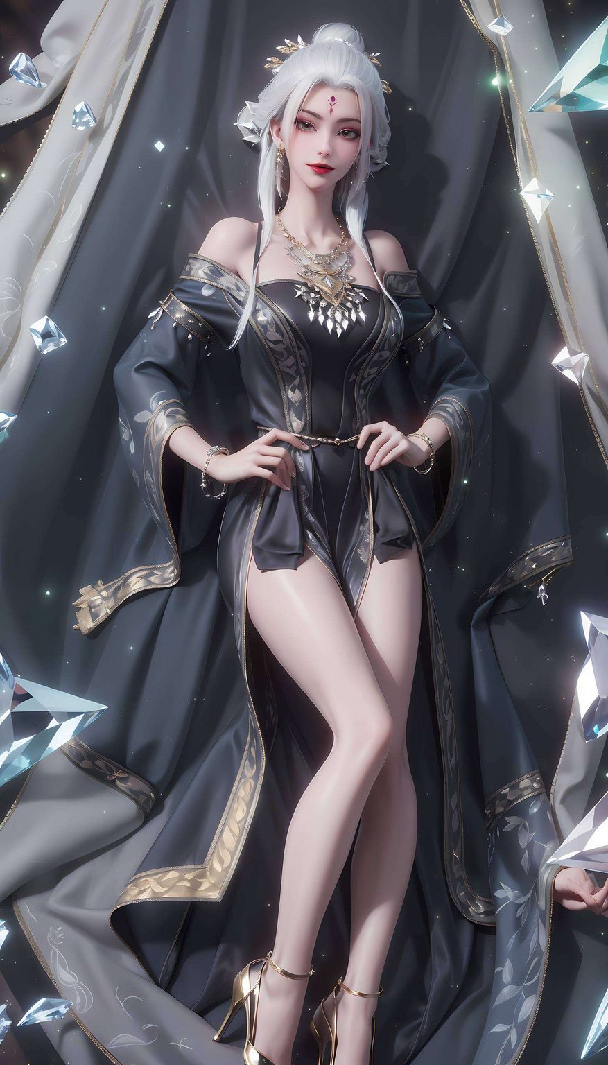 简直美爆了！😍 然后还有那些国漫女神们这款小白全屏壁纸