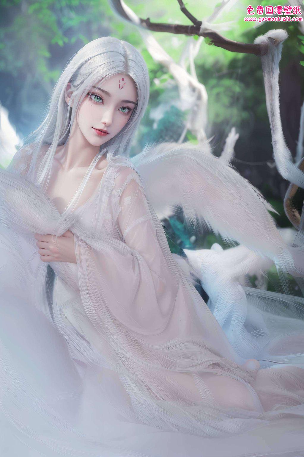 国漫女神踏光而来眉眼如画