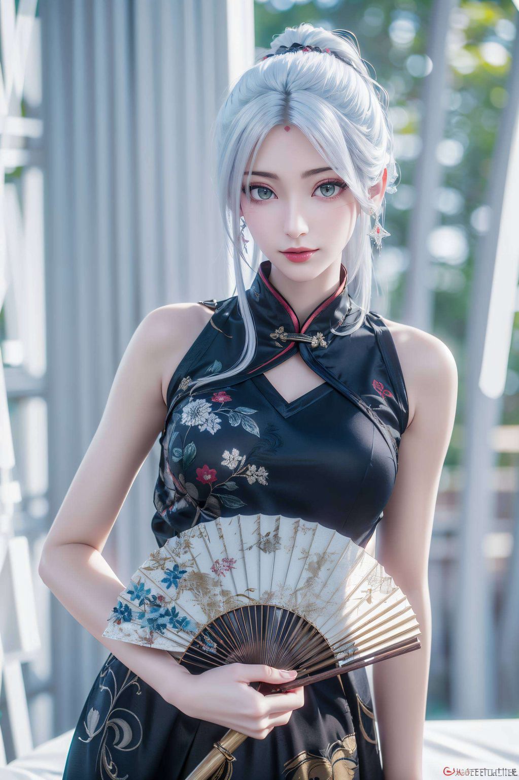 她的眼神里藏着无尽的故事简直让人心动不已！快来下载这款玄幻风格的国漫壁纸