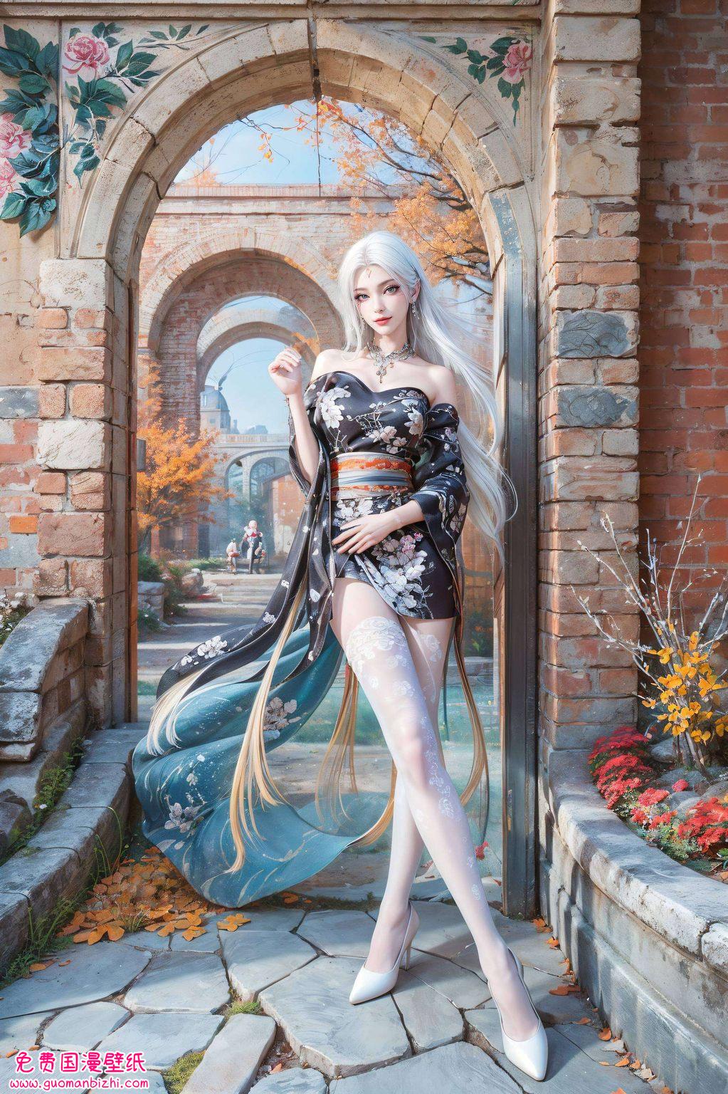 国漫女神与美女争奇斗艳今日我为大家带来一场视觉盛宴——AI绘画壁纸的免费合集大放送!小白壁纸手机超清