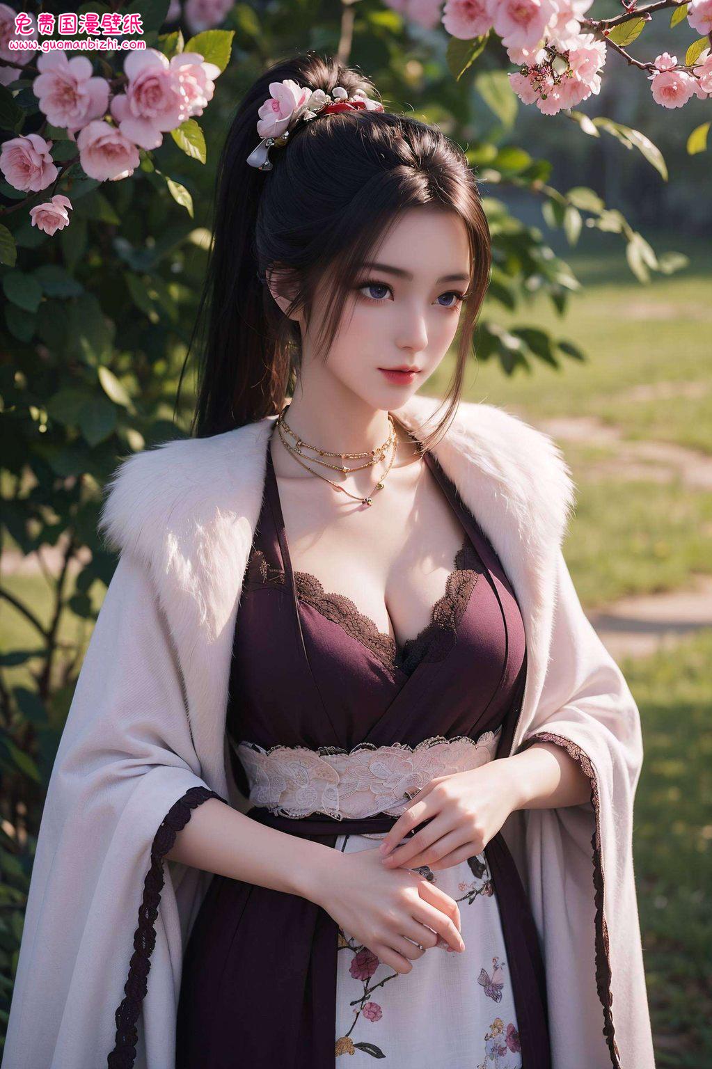 一袭白衣翩翩平板上她是诛仙世界的侠女