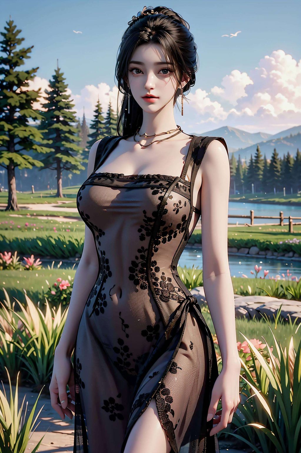 而在古风漫画壁纸中成为了无数粉丝心中的女神