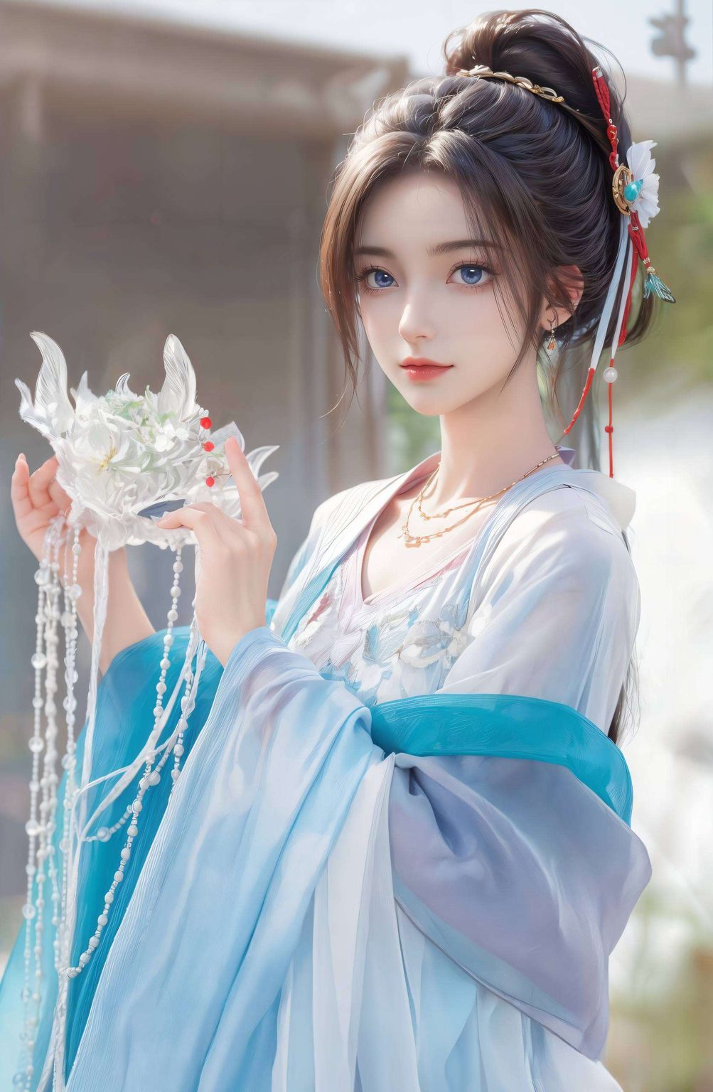 以一袭婚纱映照出她不凡的气质她是国漫中的女神