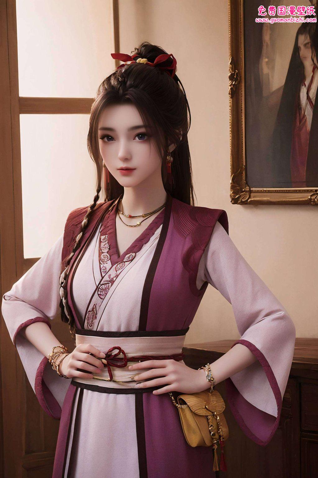 她的每一次微笑不仅是动漫美女的倩影